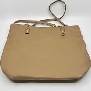 Michael Kors Camel Shoulder Bag with Gold Accents